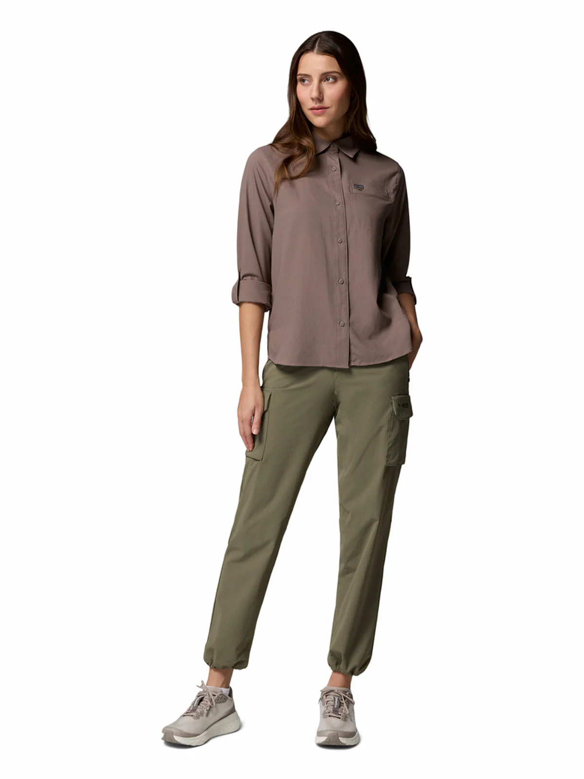 Blusa Manga Larga Mujer Silver Ridge Utility Gris Columbia - Image 9