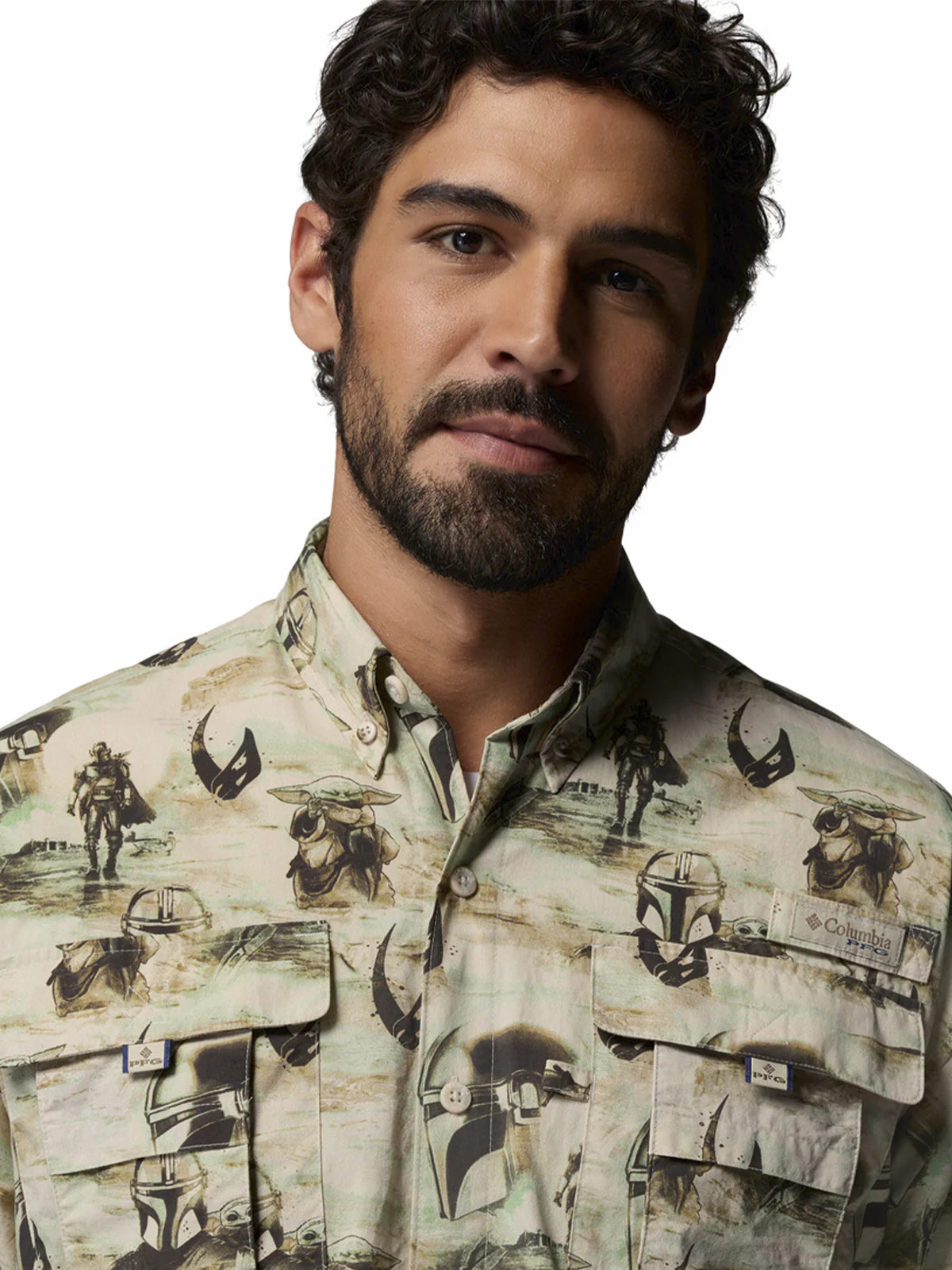 Camisa Hombre Mandalorian Grogu Beige Columbia - Image 2