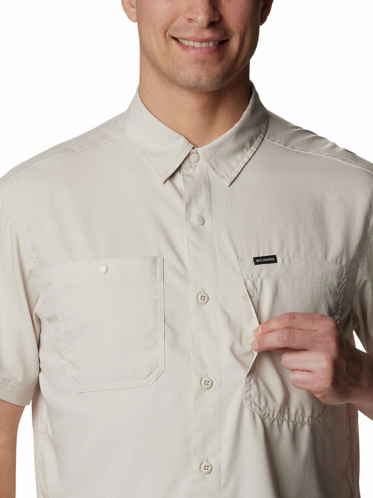 Camisa Manga Corta Hombre Silver Ridge Utility Lite Beige Columbia - Image 3