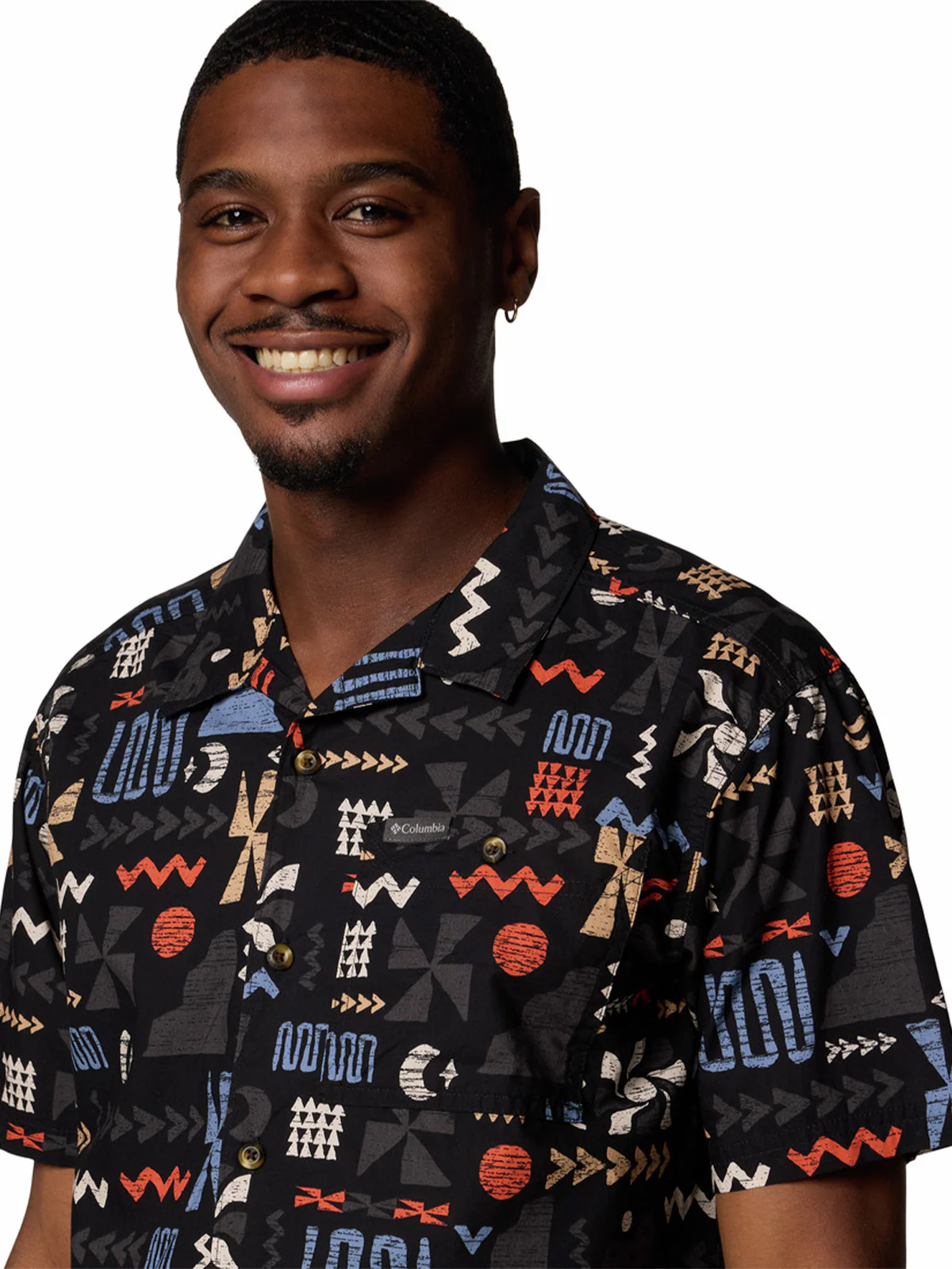 Camisa Manga Corta Hombre Pine Canyon Negro Columbia - Image 3