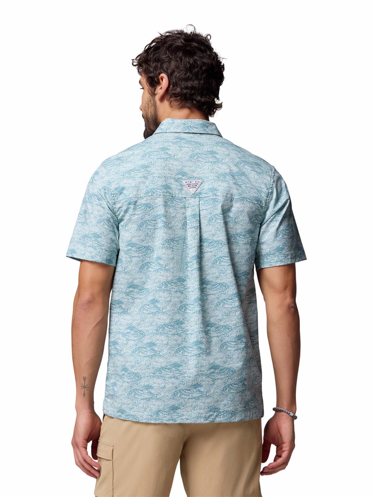 Camisa Manga Corta Hombre Wild Cast Camp Celeste Columbia - Image 4