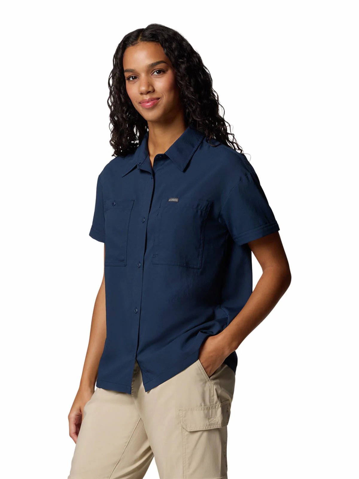 Camisa Manga Corta Mujer Silver Ridge Utility Azul Columbia - Image 2
