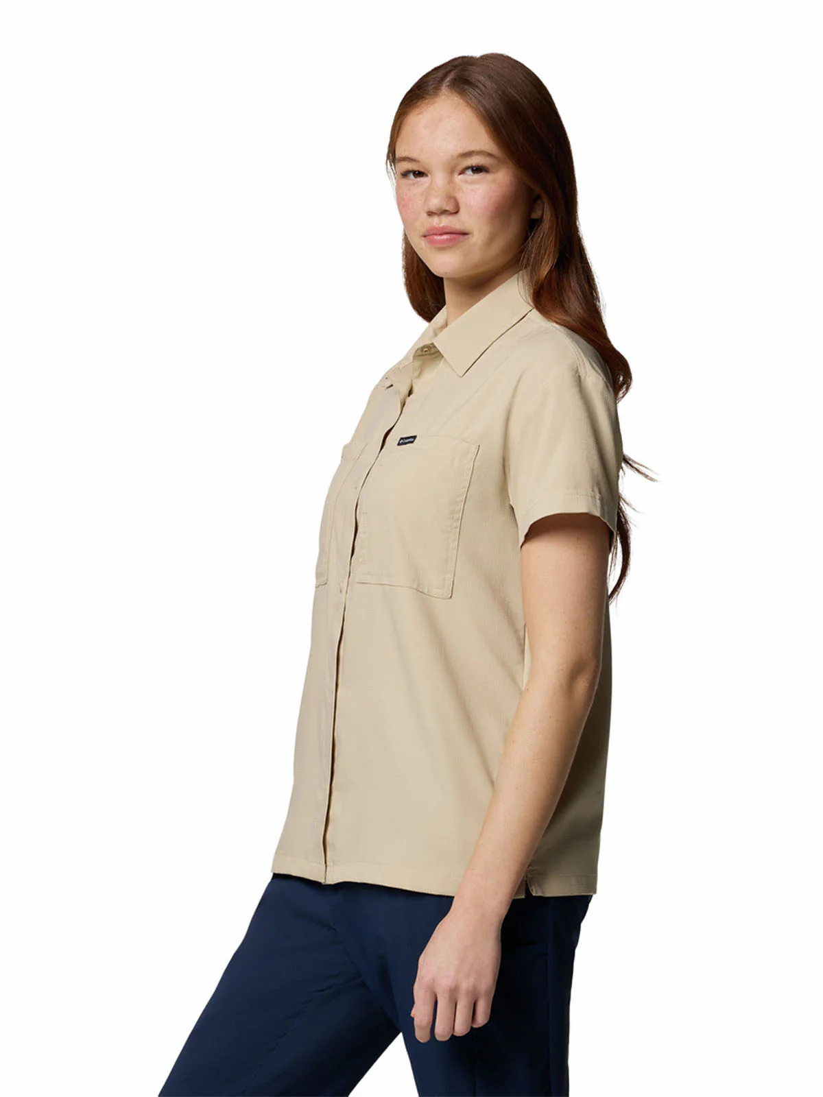 Camisa Manga Corta Mujer Silver Ridge Utility Beige Columbia - Image 2