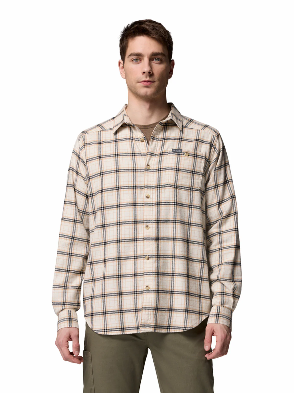 Camisa Manga Larga Hombre Cornell Woods Blanco Columbia