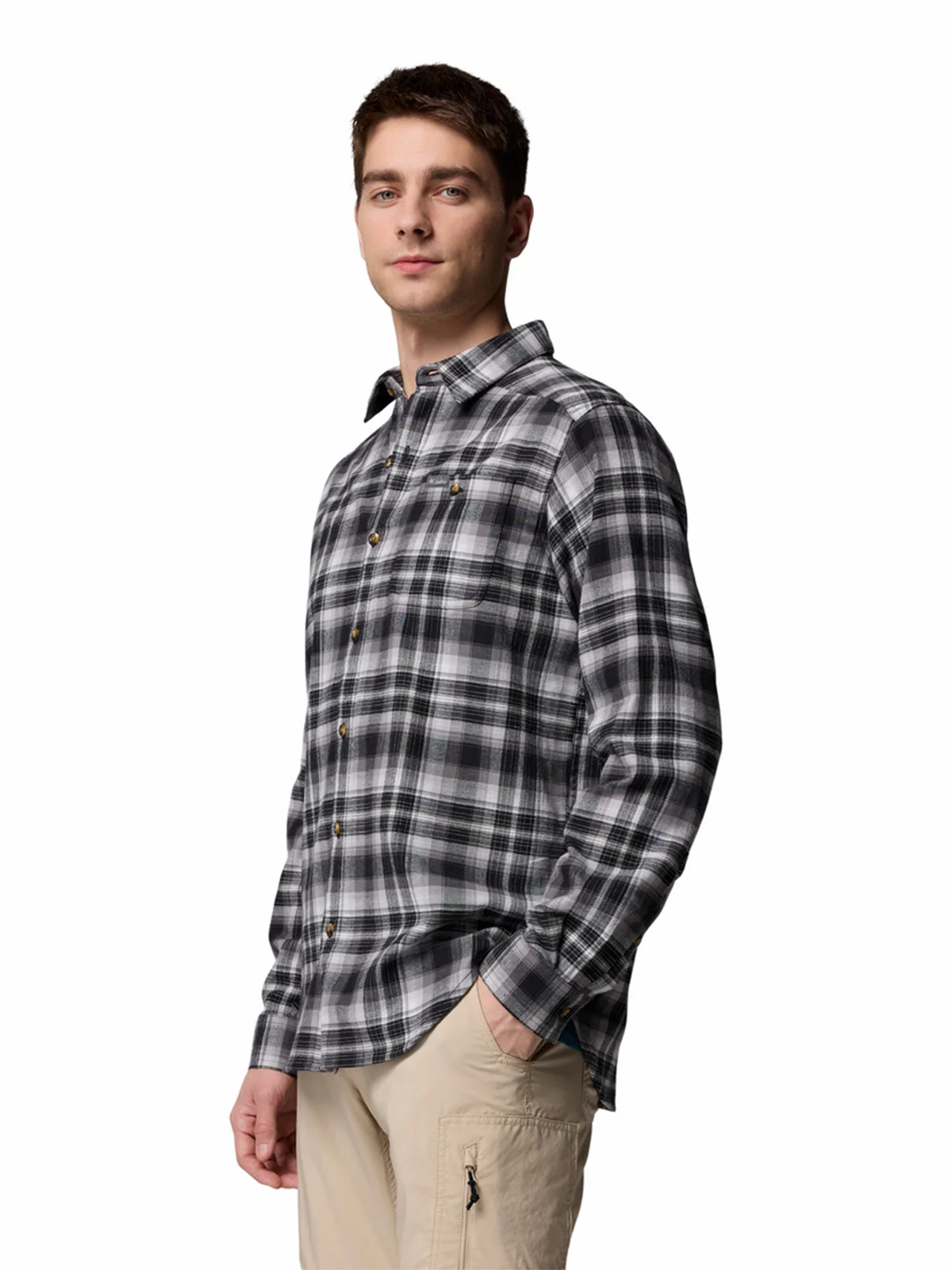 Camisa Manga Larga Hombre Cornell Woods Negro Columbia - Image 2