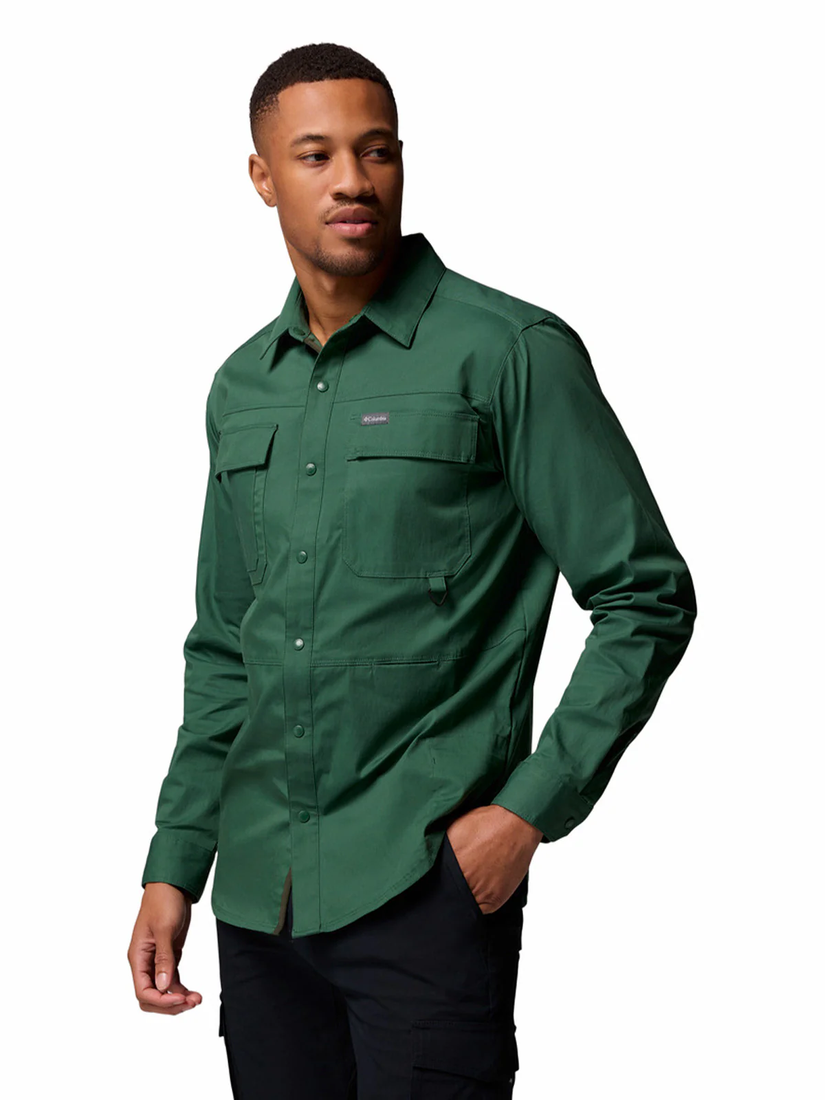 Camisa Manga Larga Hombre Landroamer Twill Ls Verde Columbia - Image 2