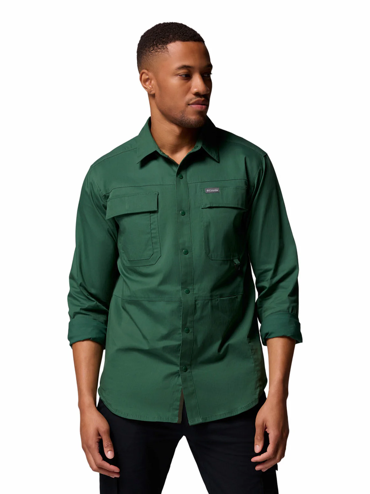 Camisa Manga Larga Hombre Landroamer Twill Ls Verde Columbia - Image 3