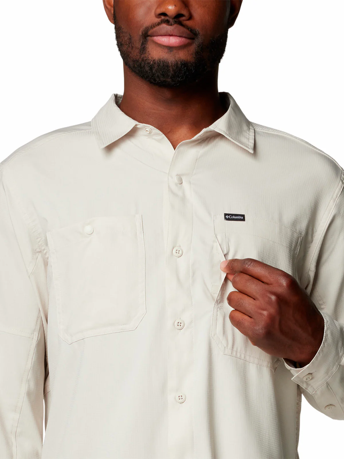 Camisa Manga Larga Hombre Silver Ridge Utility Lite Gris Columbia - Image 3