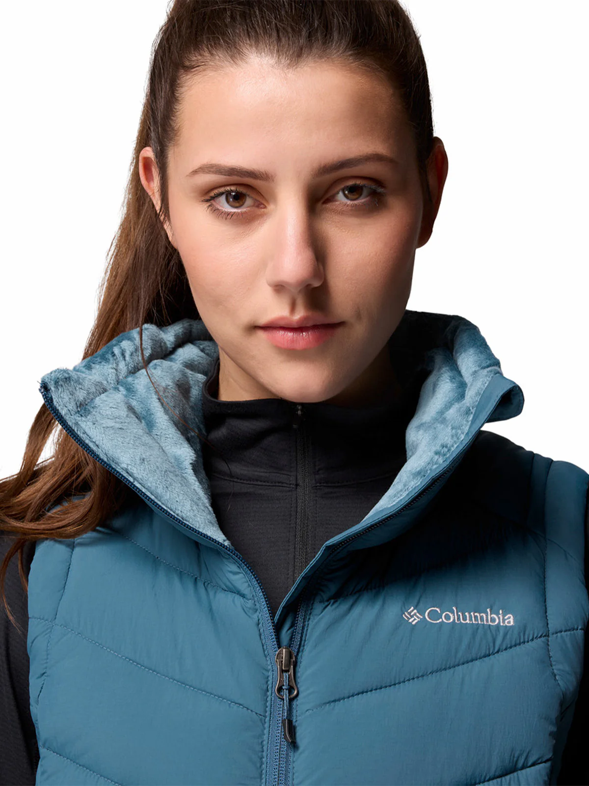 Parka Sin Mangas Mujer Joy Peak II Vest Azul Columbia - Image 3