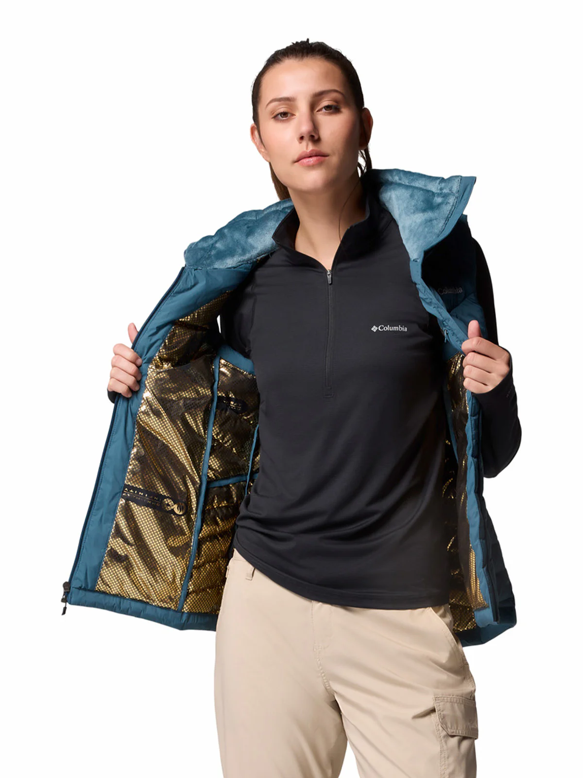Parka Sin Mangas Mujer Joy Peak II Vest Azul Columbia - Image 6