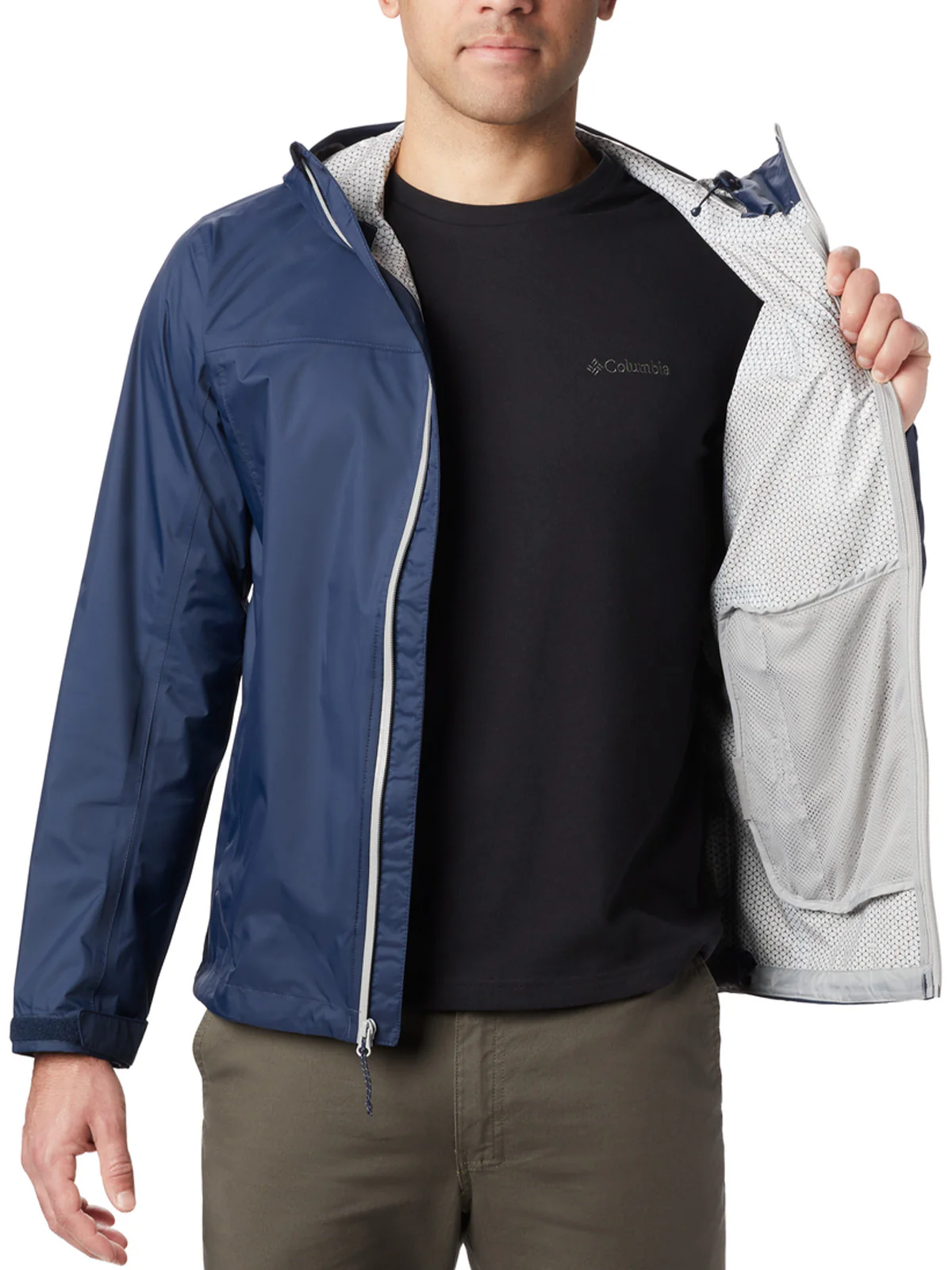 Cortaviento Hombre Evapouration Azul Collegiate Navy Columbia - Image 3