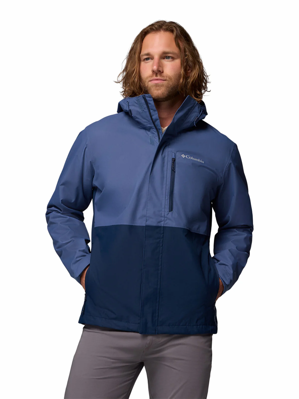 Cortaviento Hombre Hikebound II Azul Dark Mountain Columbia
