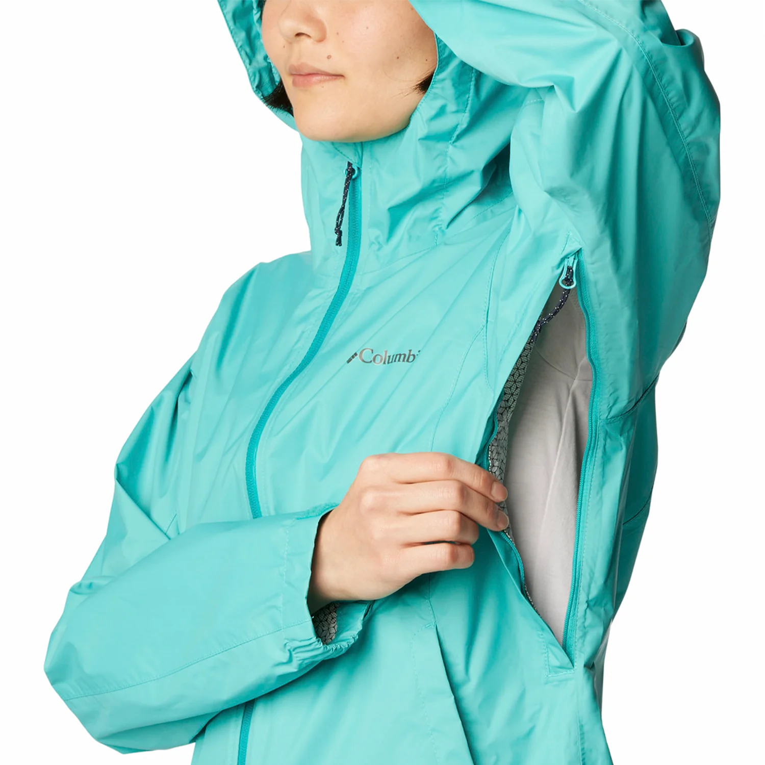 Cortaviento Mujer Evapouration Celeste Bright Aqua Columbia - Image 5