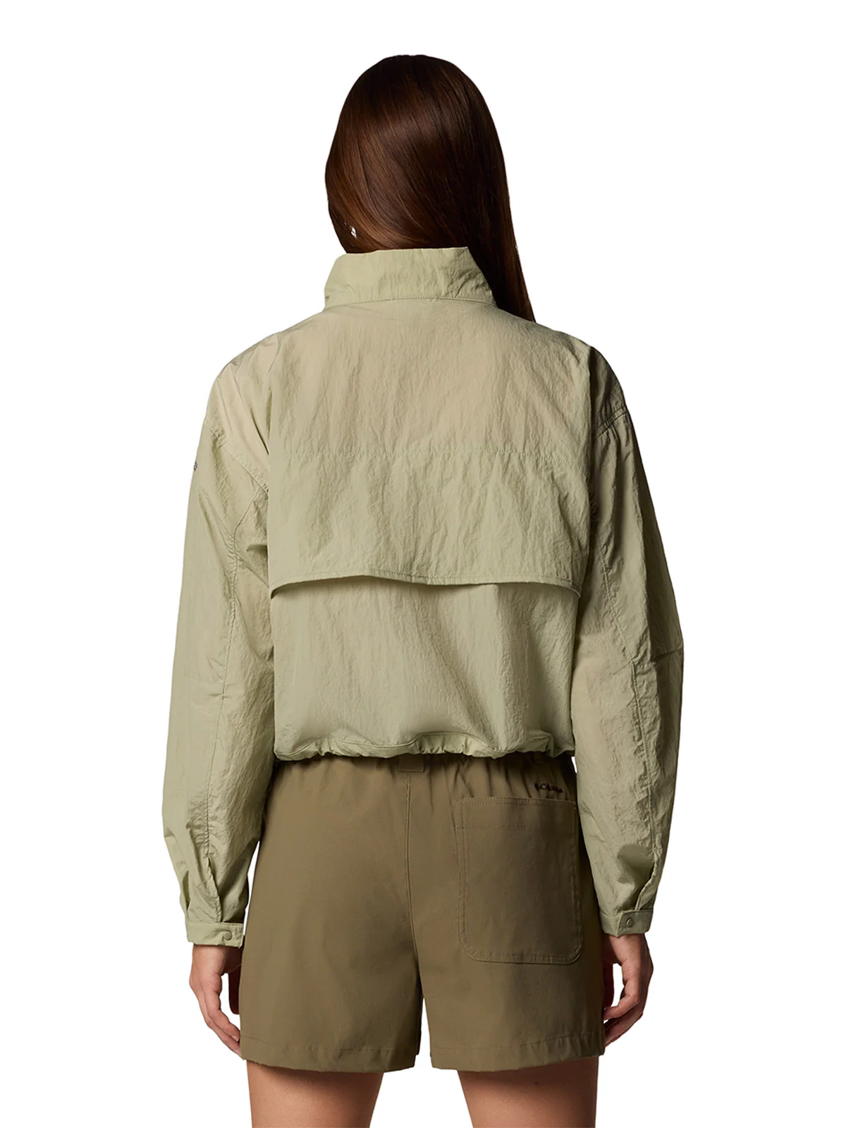 Cortaviento Mujer Paracutie Cropped Beige Safari Columbia - Image 5
