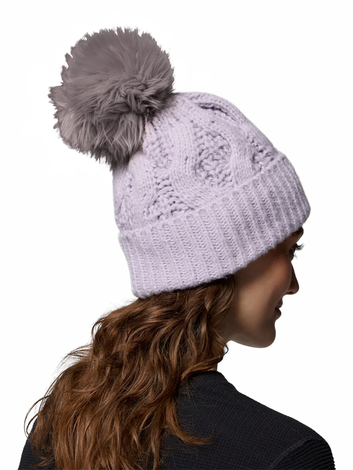 Gorro Mujer Boundless Days Cable Morado Columbia - Image 3