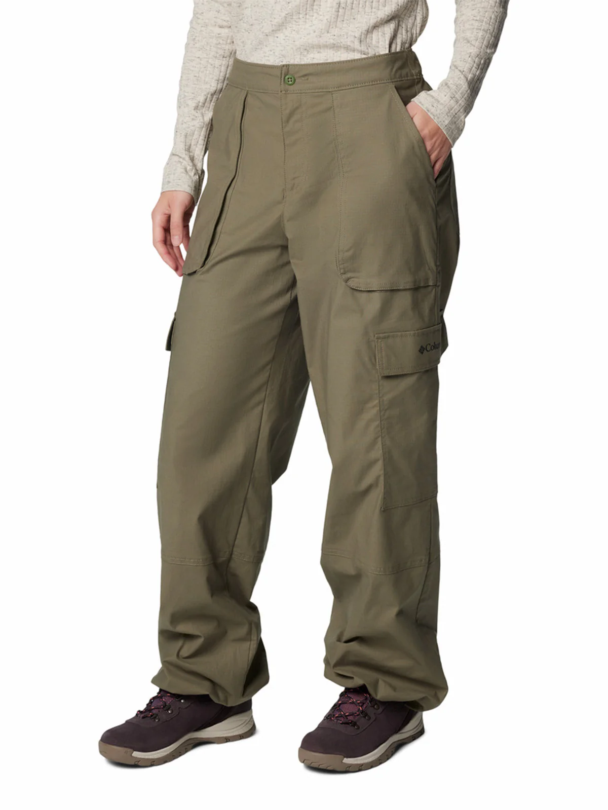 Pantalon Mujer Brea Fllas Cotton Ripstop Verde Columbia - Image 3