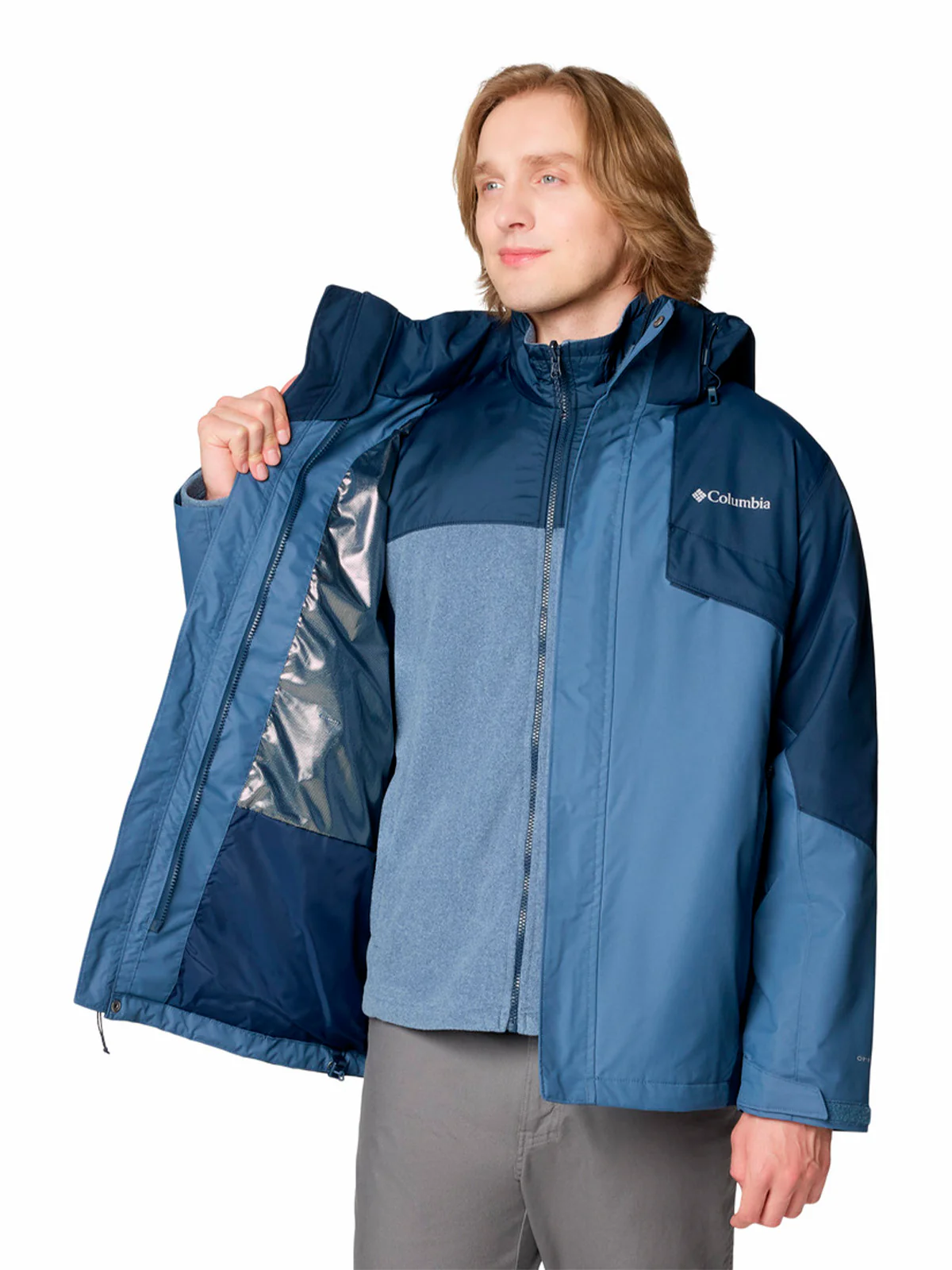 Parka Hombre Bugaboo III Fleece Azul Columbia - Image 4
