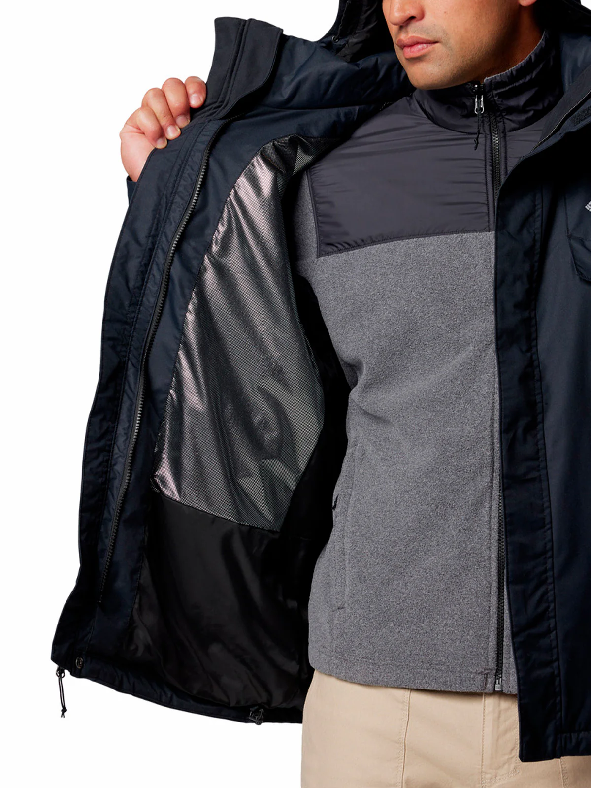 Parka Hombre Bugaboo III Fleece Negro Columbia - Image 3