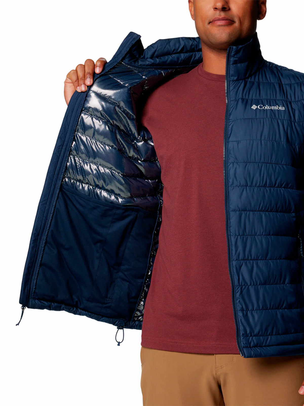 Parka Hombre Powder Lite II Azul Collegiate Navy Columbia - Image 4