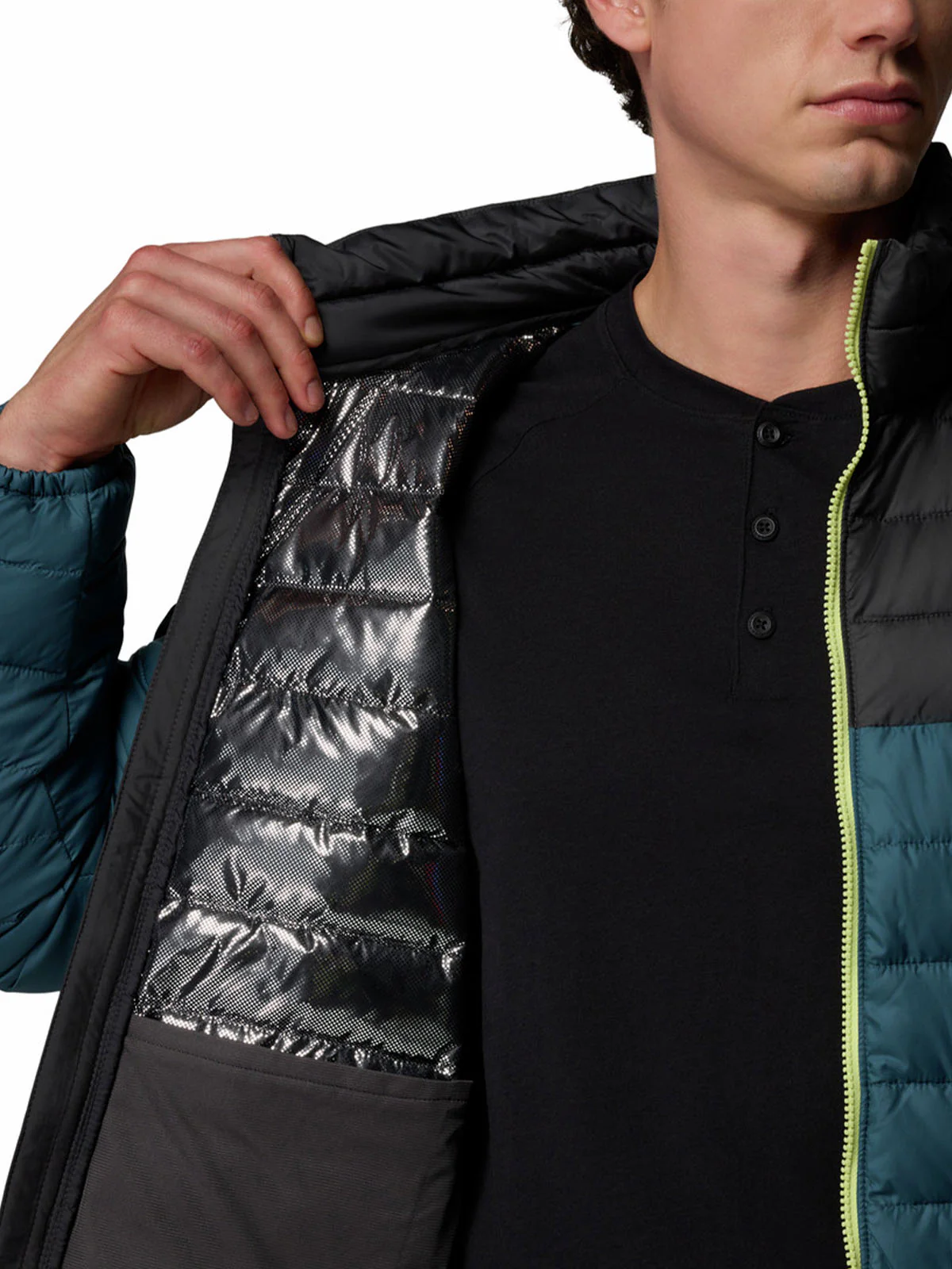Parka Hombre Powder Lite II Azul Everblue Columbia - Image 3