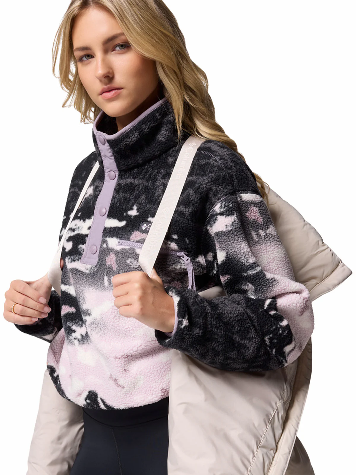 Parka Mujer Amaze Puff Mid Hood Gris Columbia - Image 5