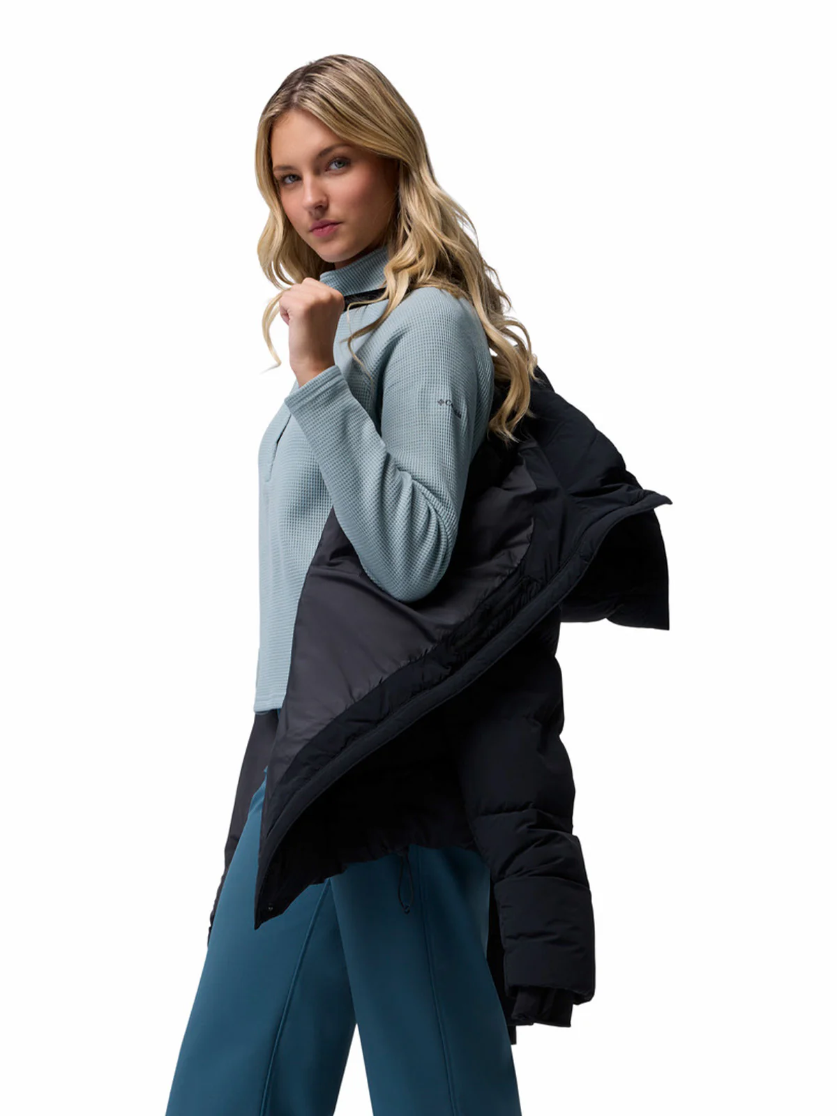 Parka Mujer Amaze Puff Mid Hood Negro Columbia - Image 6