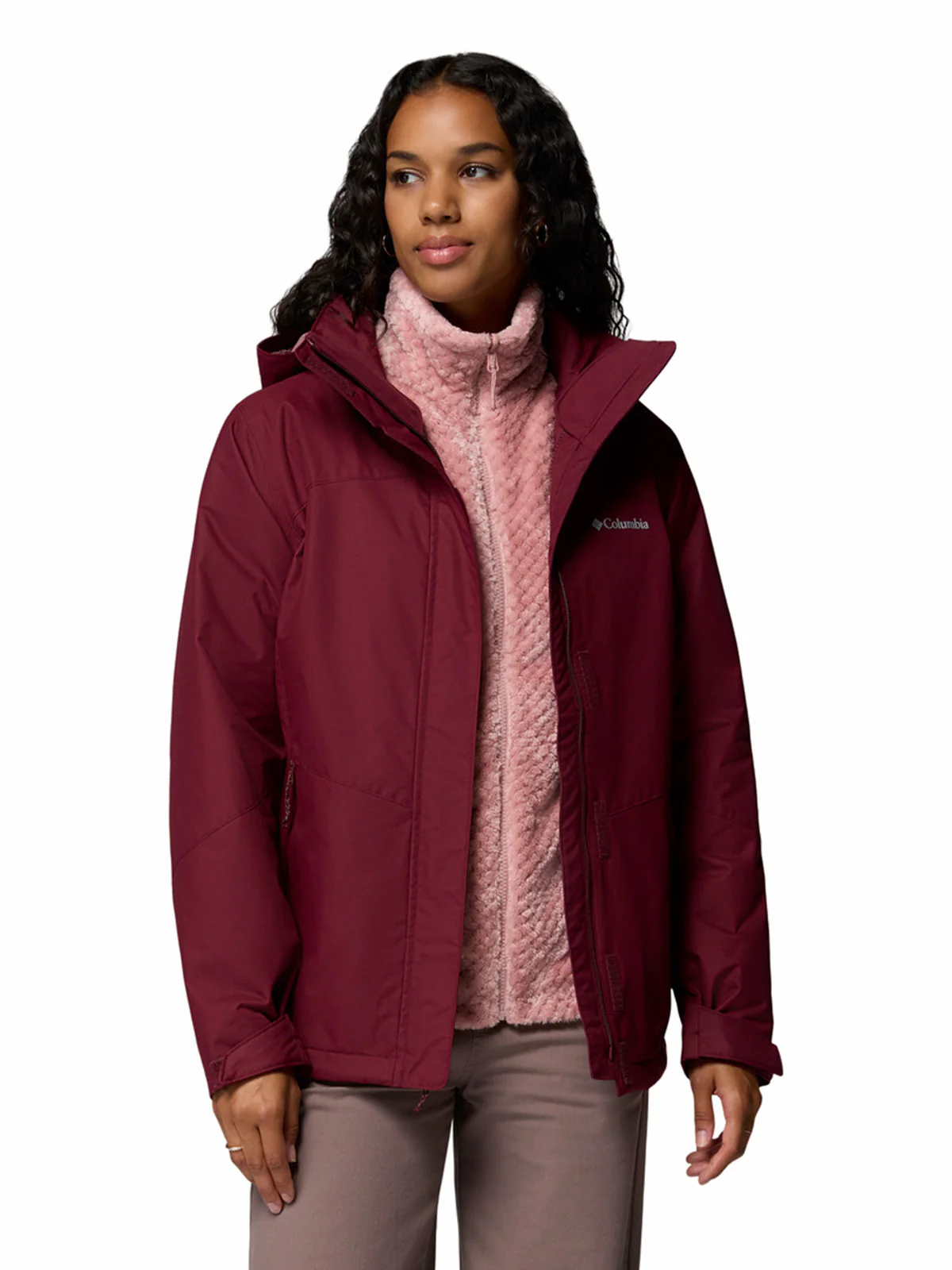 Parka Mujer Bugaboo III Fleece Interchange Morado Columbia - Image 3