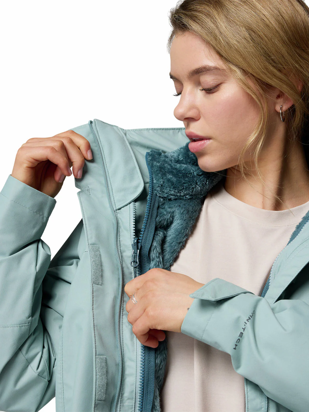 Parka Mujer Bugaboo III Celeste Crushed Blue Columbia - Image 3