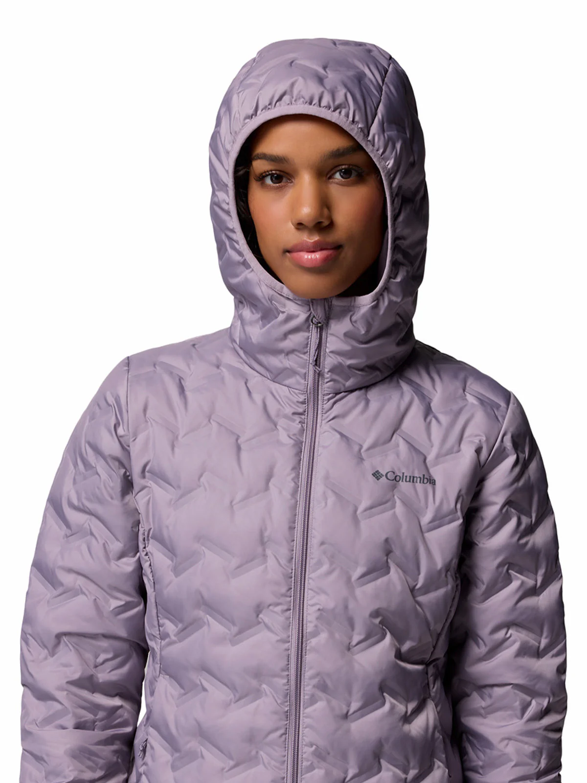 Parka Mujer Delta Ridge II Long Hooded Down Morado Columbia - Image 5