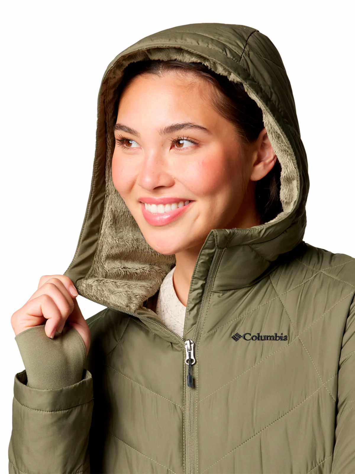Parka Mujer Heavenly Hoodie Verde Columbia - Image 3