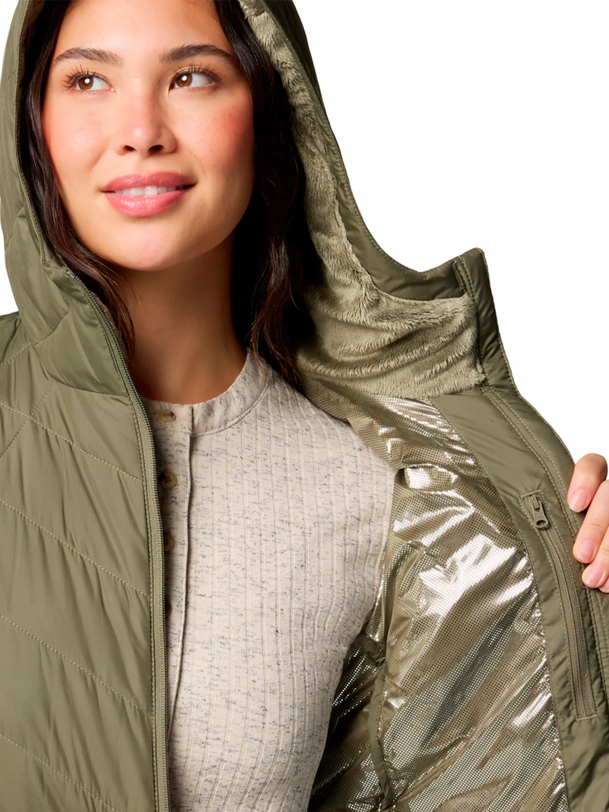 Parka Mujer Heavenly Hoodie Verde Columbia - Image 4