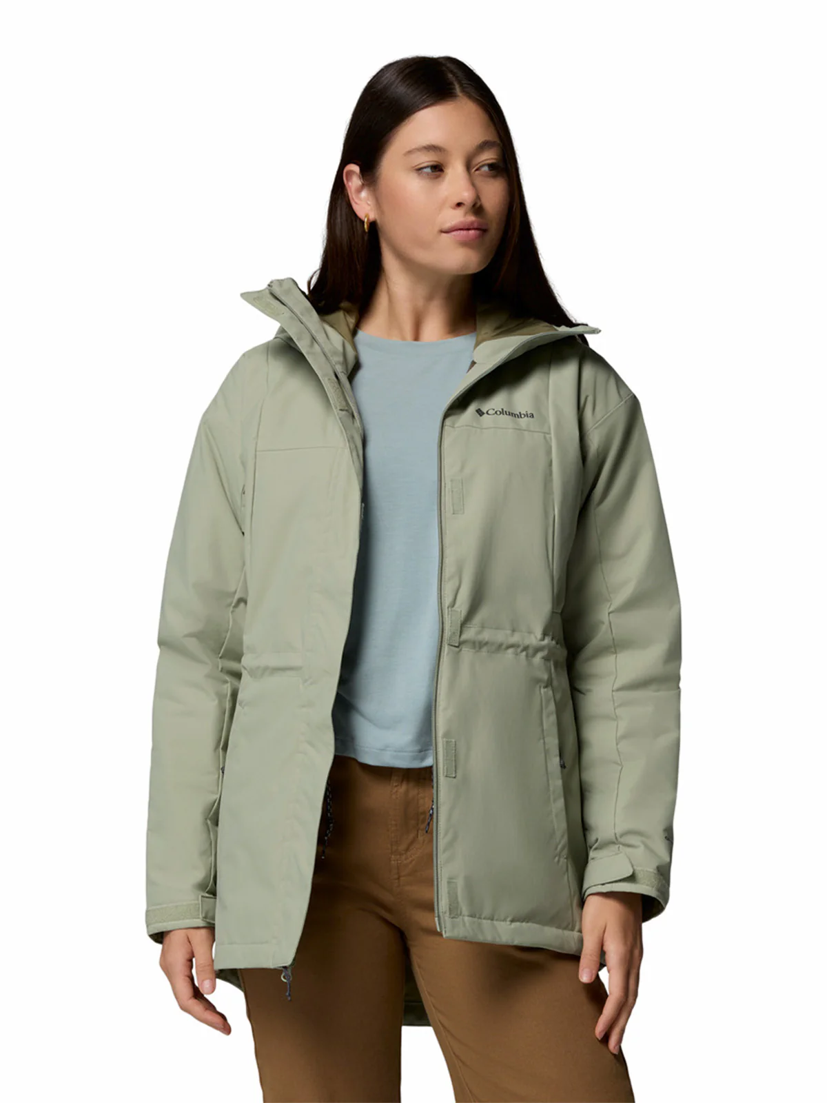 Parka Mujer Hikebound II Long Insulated Beige Columbia - Image 3