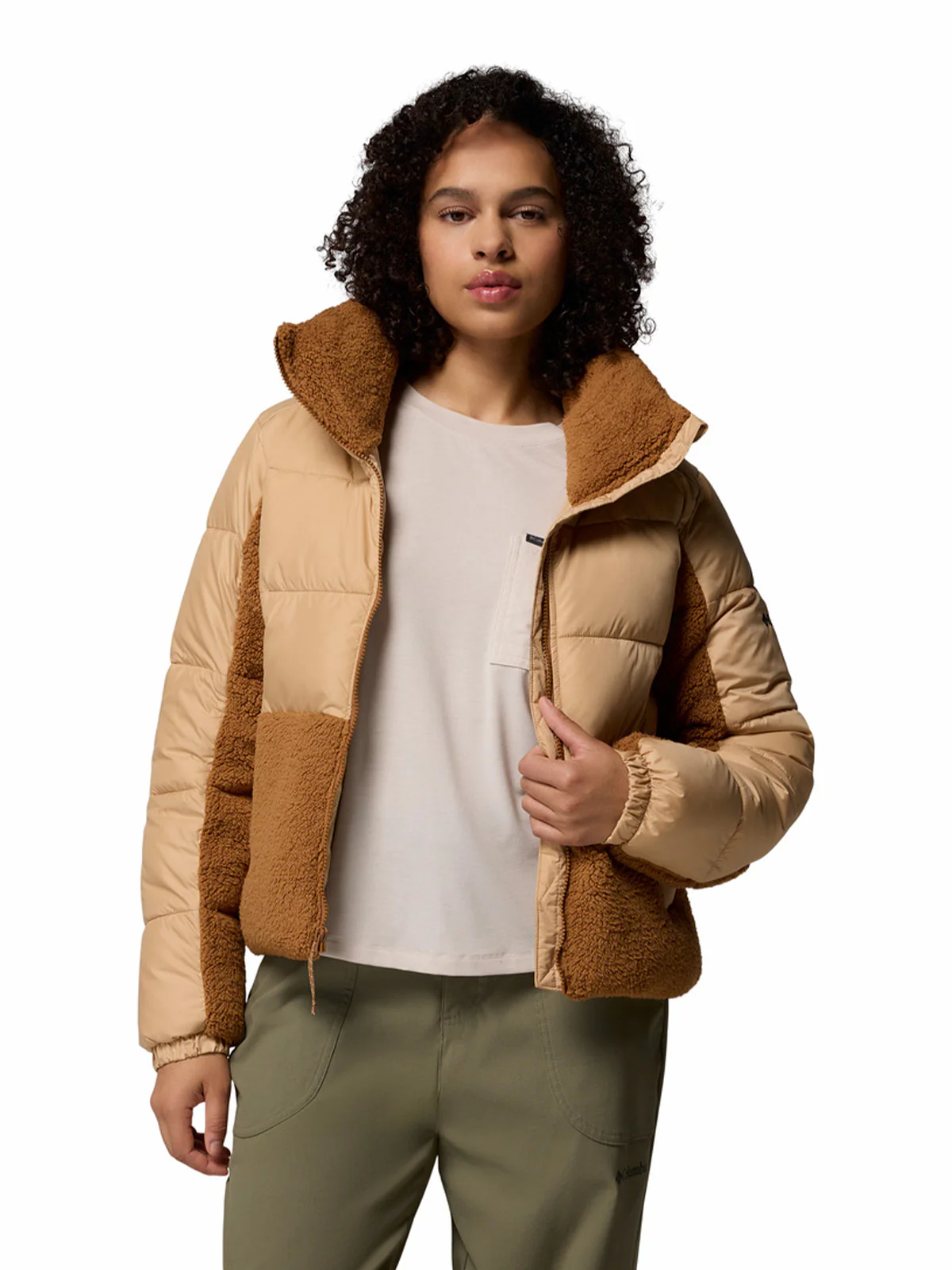 Parka Mujer Leadbetter Point II Hybrid Beige/Crudo Columbia - Image 3