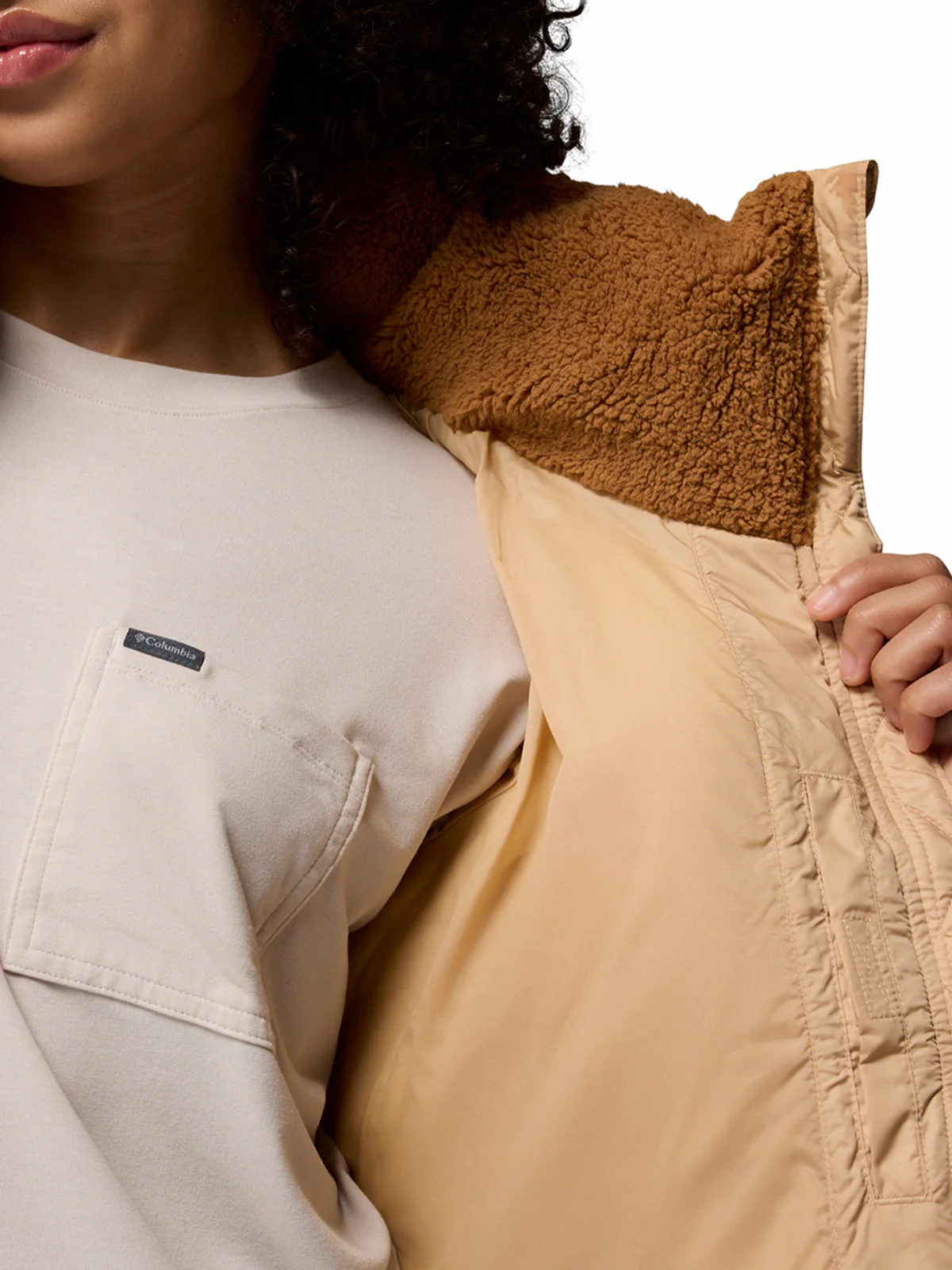 Parka Mujer Leadbetter Point II Hybrid Beige/Crudo Columbia - Image 4