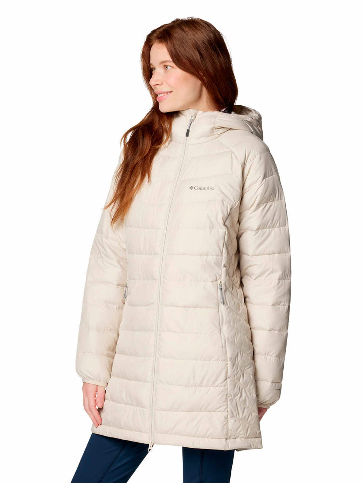 Parka Mujer Powder Lite II Mid Gris Columbia - Image 2