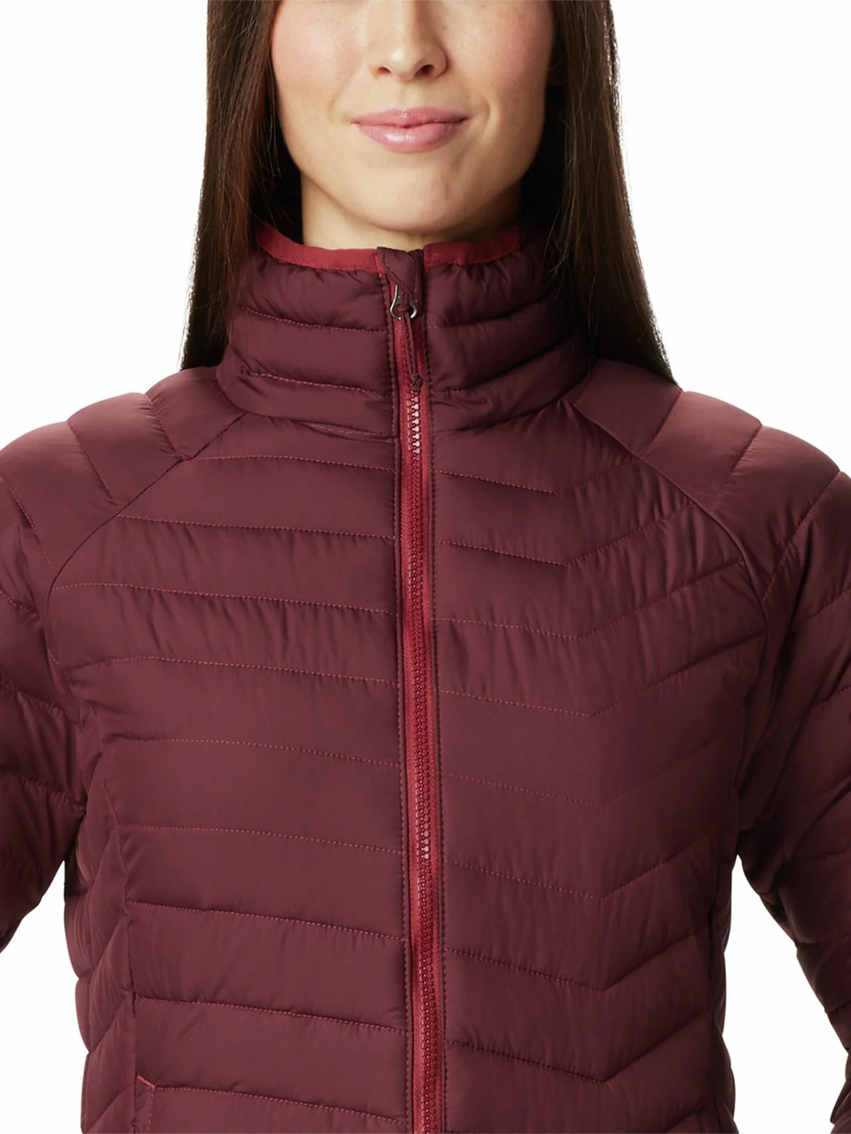 Parka Mujer Powder Lite Rojo Malbec Trail Running Columbia - Image 3