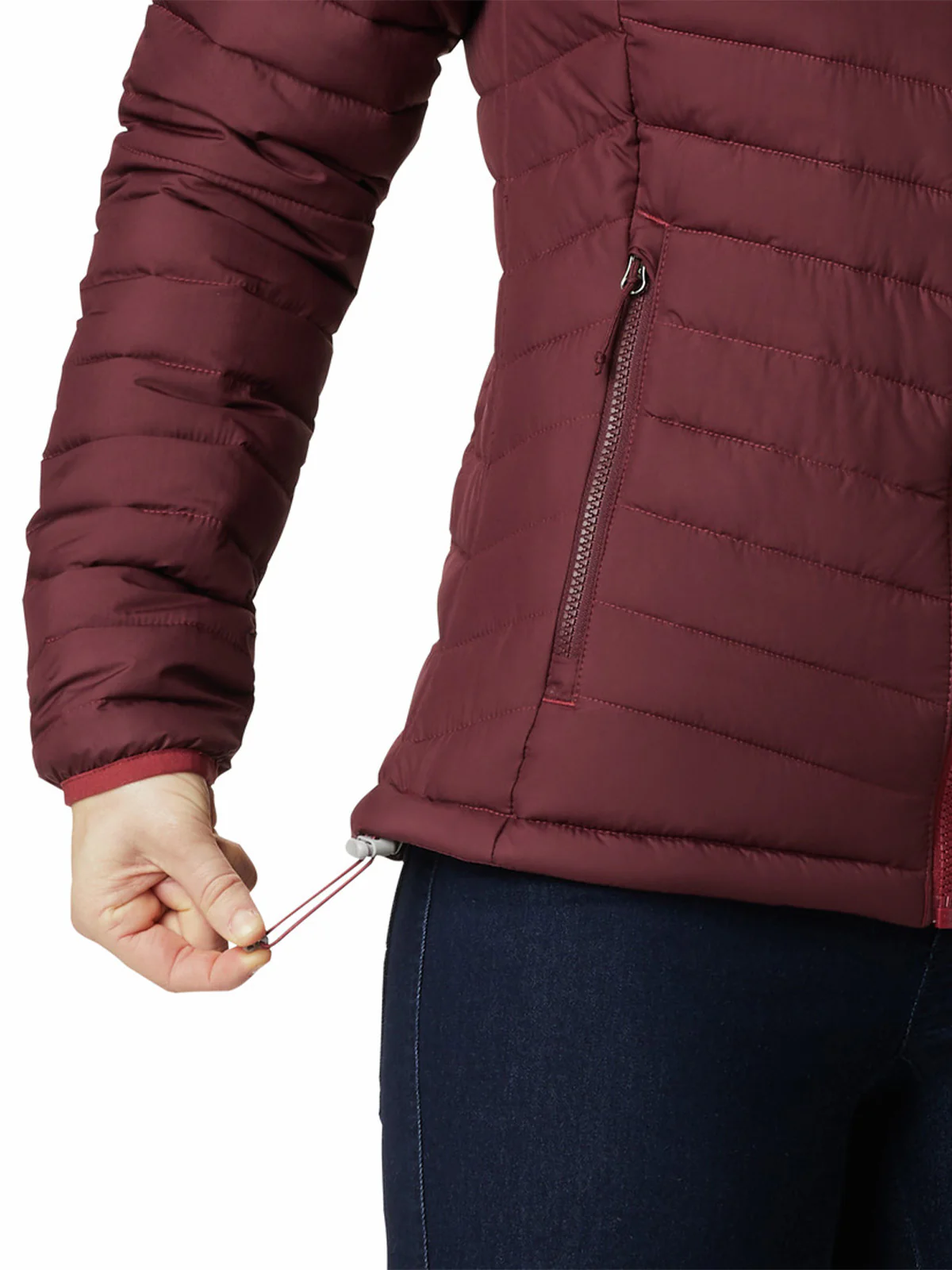 Parka Mujer Powder Lite Rojo Malbec Trail Running Columbia - Image 5