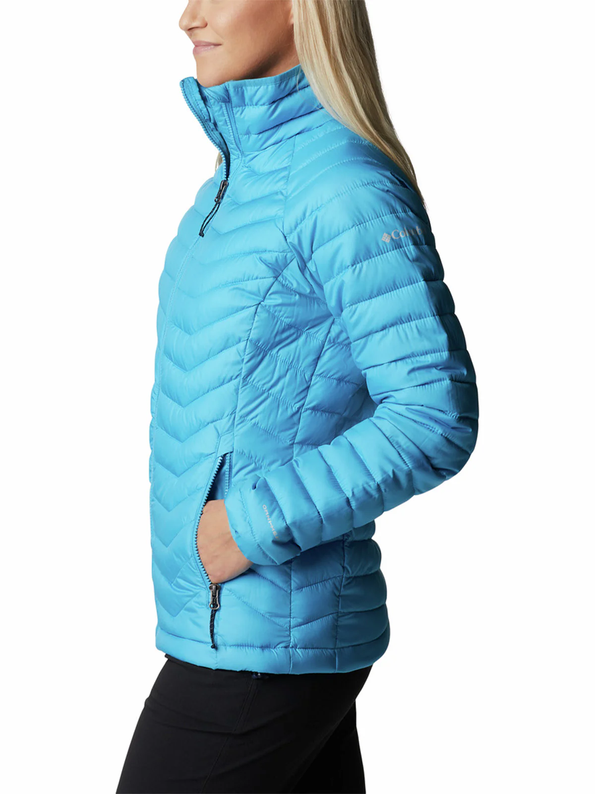 Parka Mujer Powder Lite Azul Columbia - Image 2