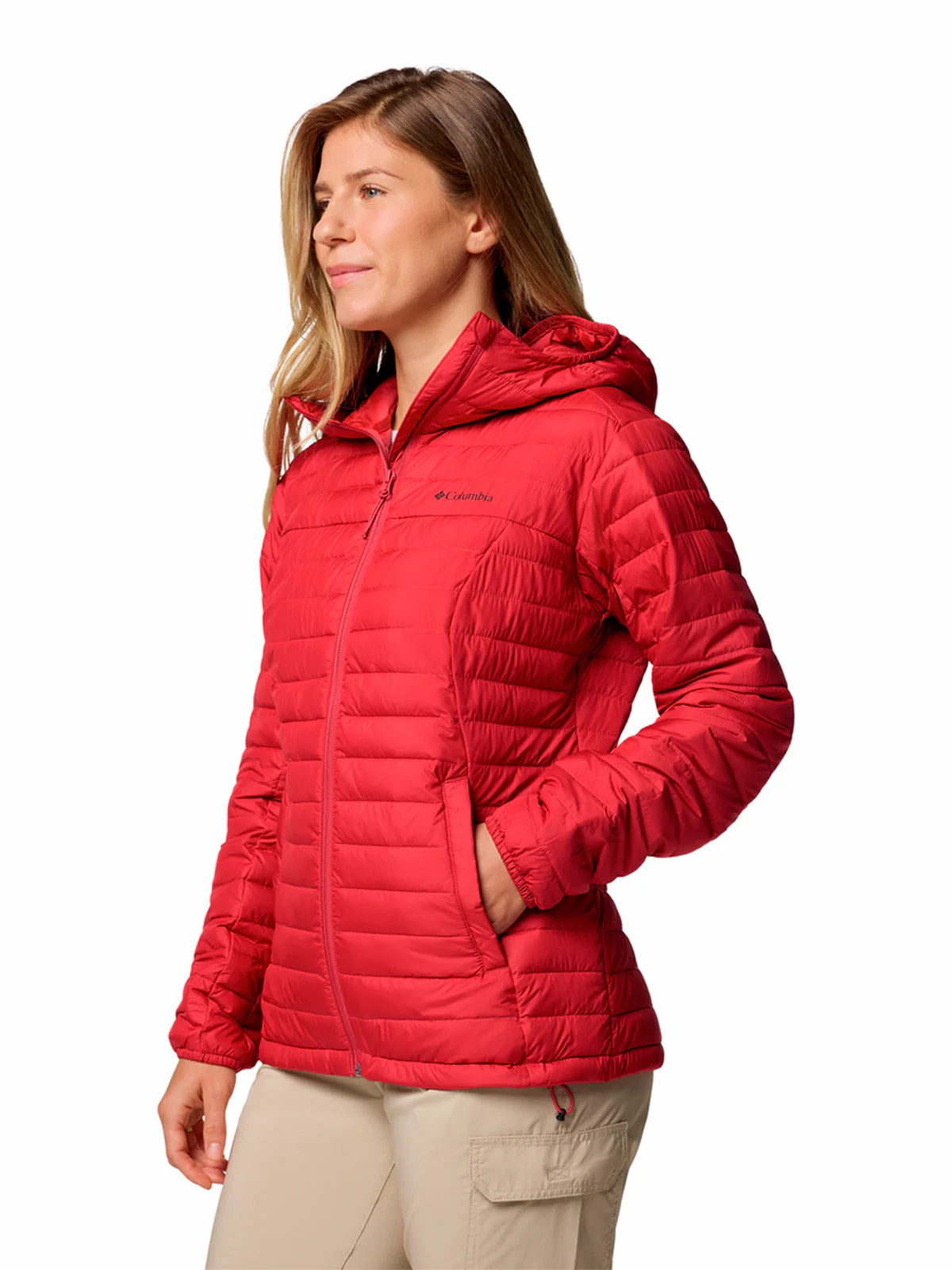Parka Mujer Silver Falls II Hoodie Rojo Columbia - Image 2