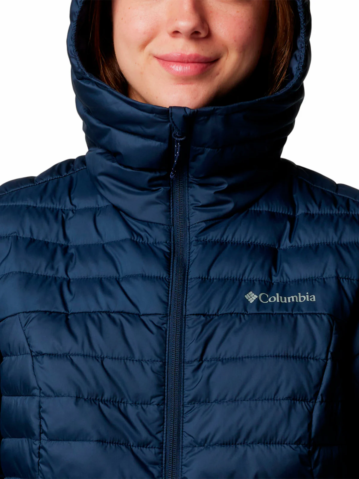 Parka Mujer Silver Falls II Hoodie Azul Columbia - Image 3