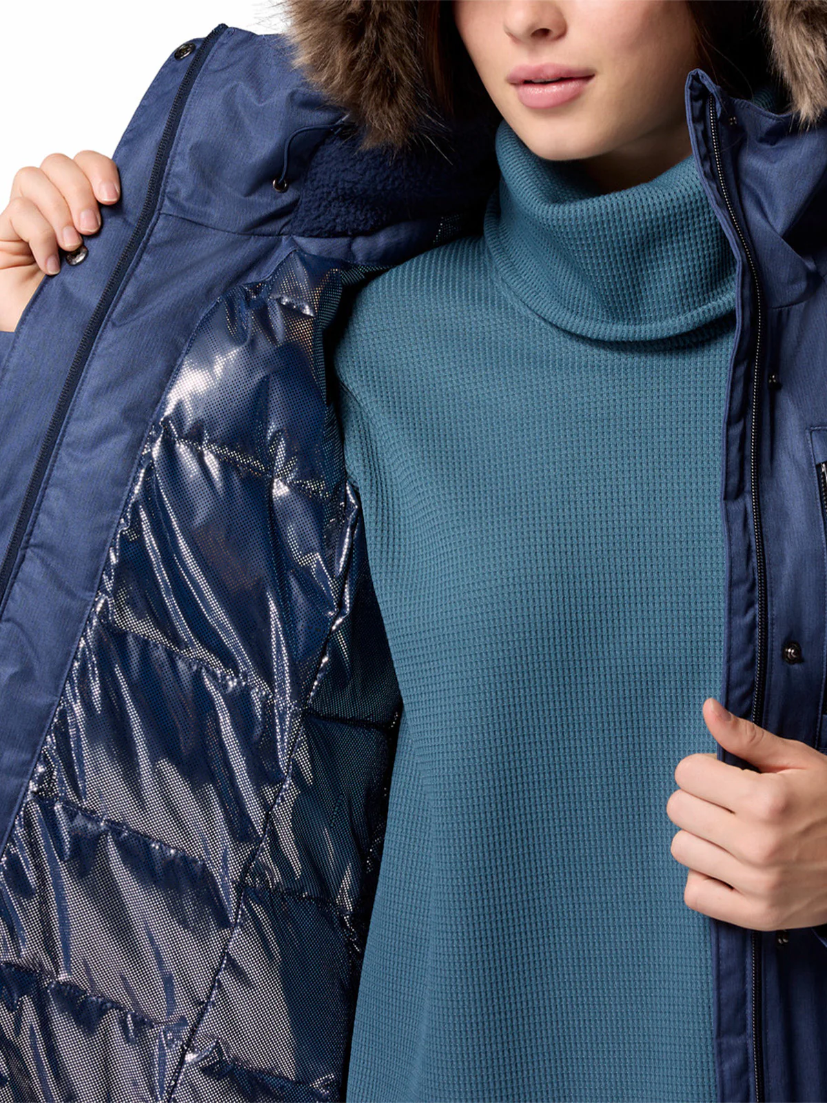 Parka Mujer Suttle Mountain Azul Columbia - Image 4