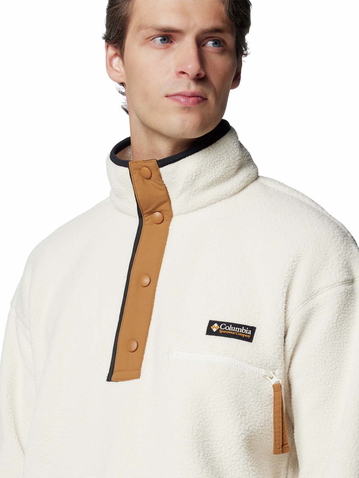 Polar Hombre Helvetia Snap Fleece Blanco Columbia - Image 3