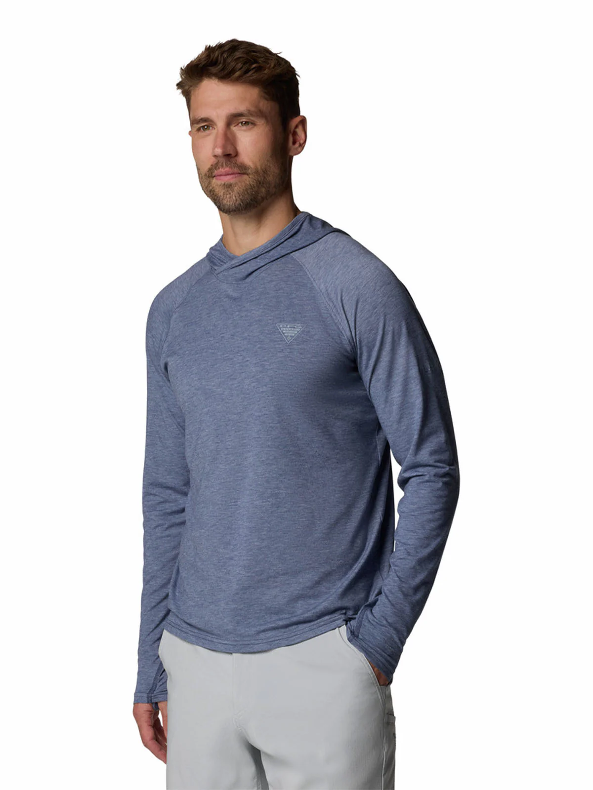 Polera Manga Larga Hombre Pfg Uncharted Azul Columbia - Image 2