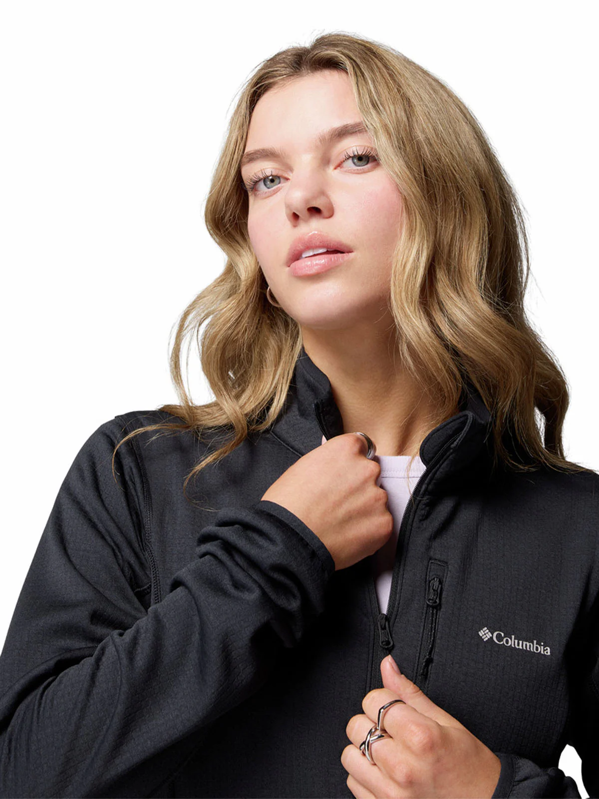Polar Mujer Essential Hike Grid Negro Columbia - Image 4