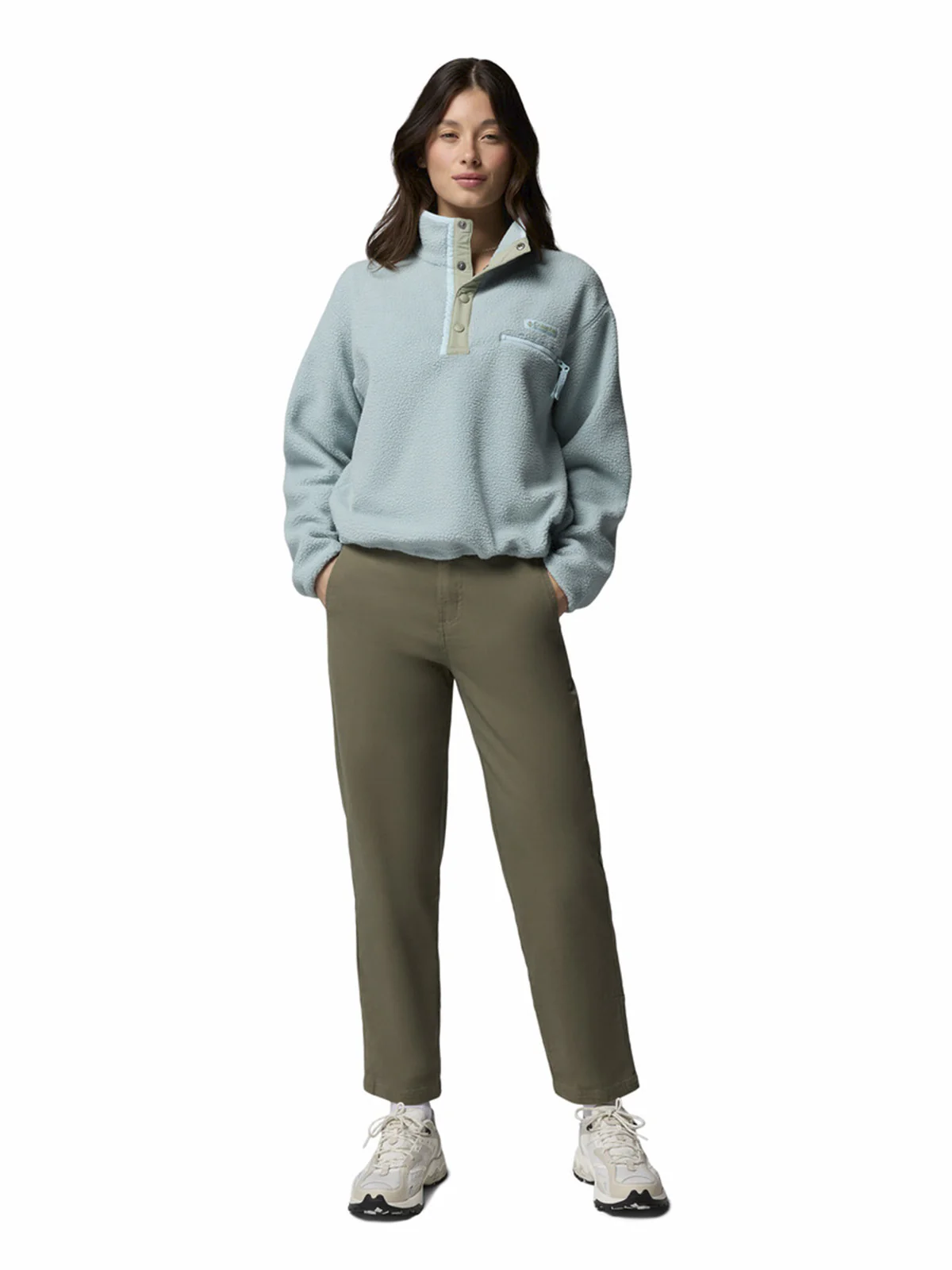 Polar Mujer Helvetia II Cropped Half Snap Azul Columbia - Image 5