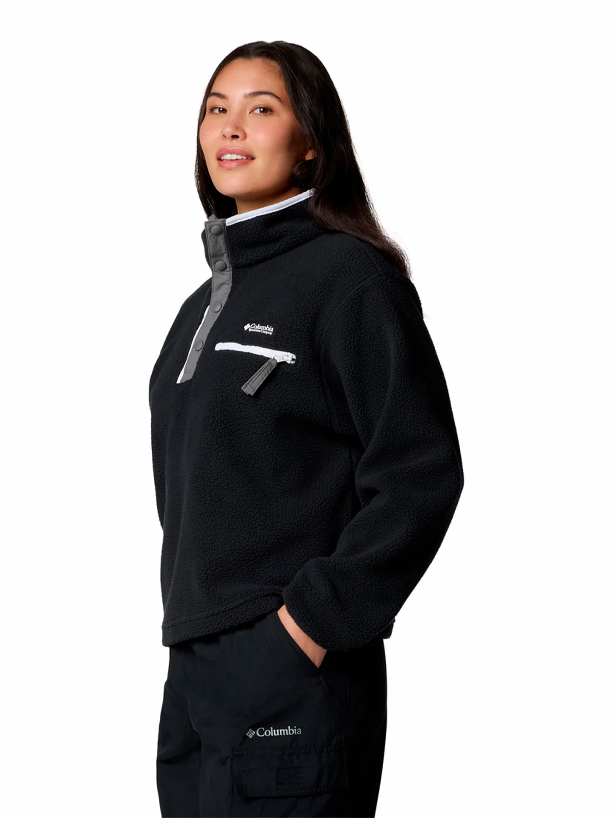 Polar Mujer Helvetia Snap Fleece Negro Columbia - Image 2