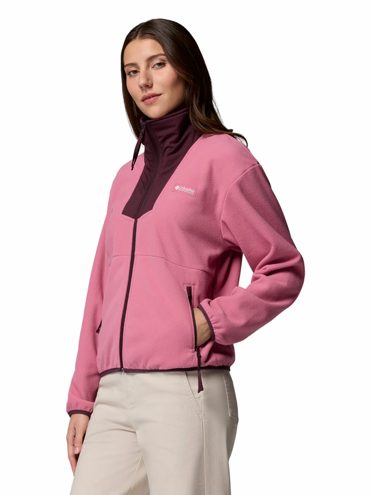 Polar Mujer Sequoia Grove Full Zip Rosado Rosette Columbia - Image 2