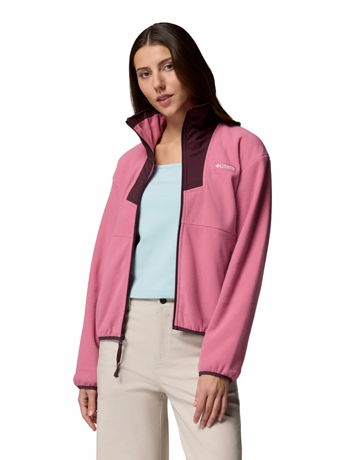 Polar Mujer Sequoia Grove Full Zip Rosado Rosette Columbia - Image 3