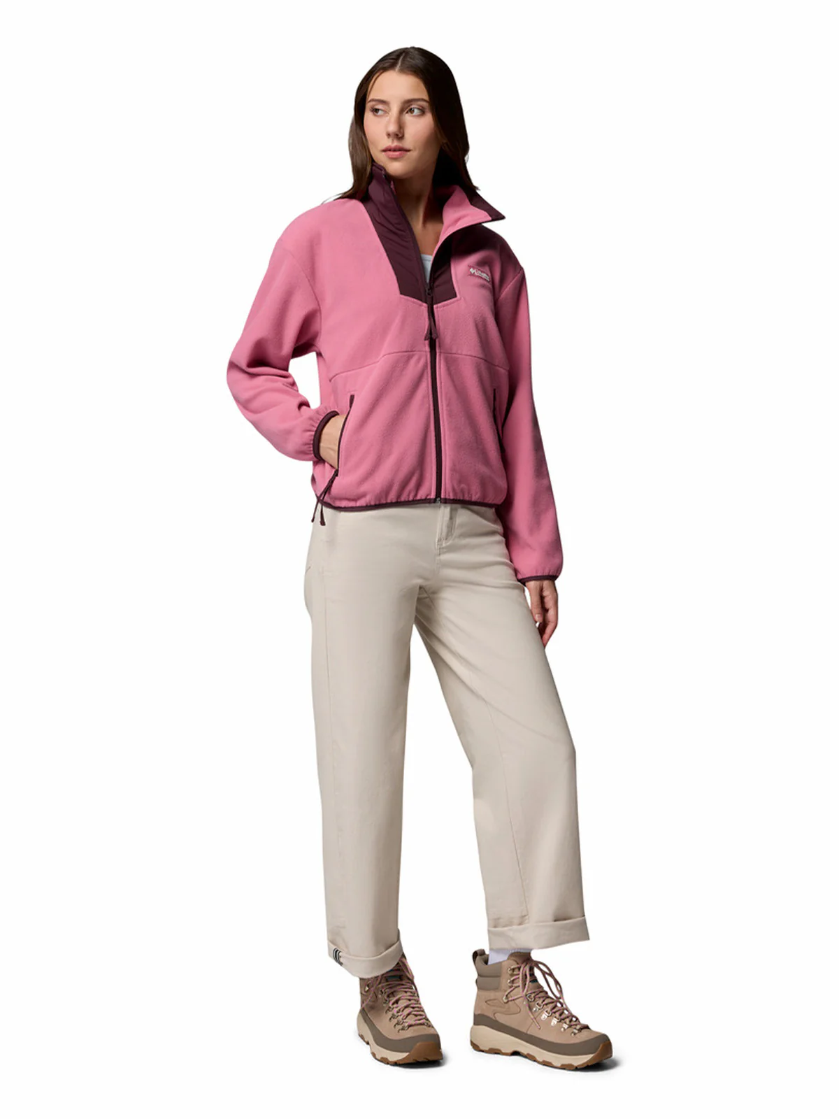 Polar Mujer Sequoia Grove Full Zip Rosado Rosette Columbia - Image 6