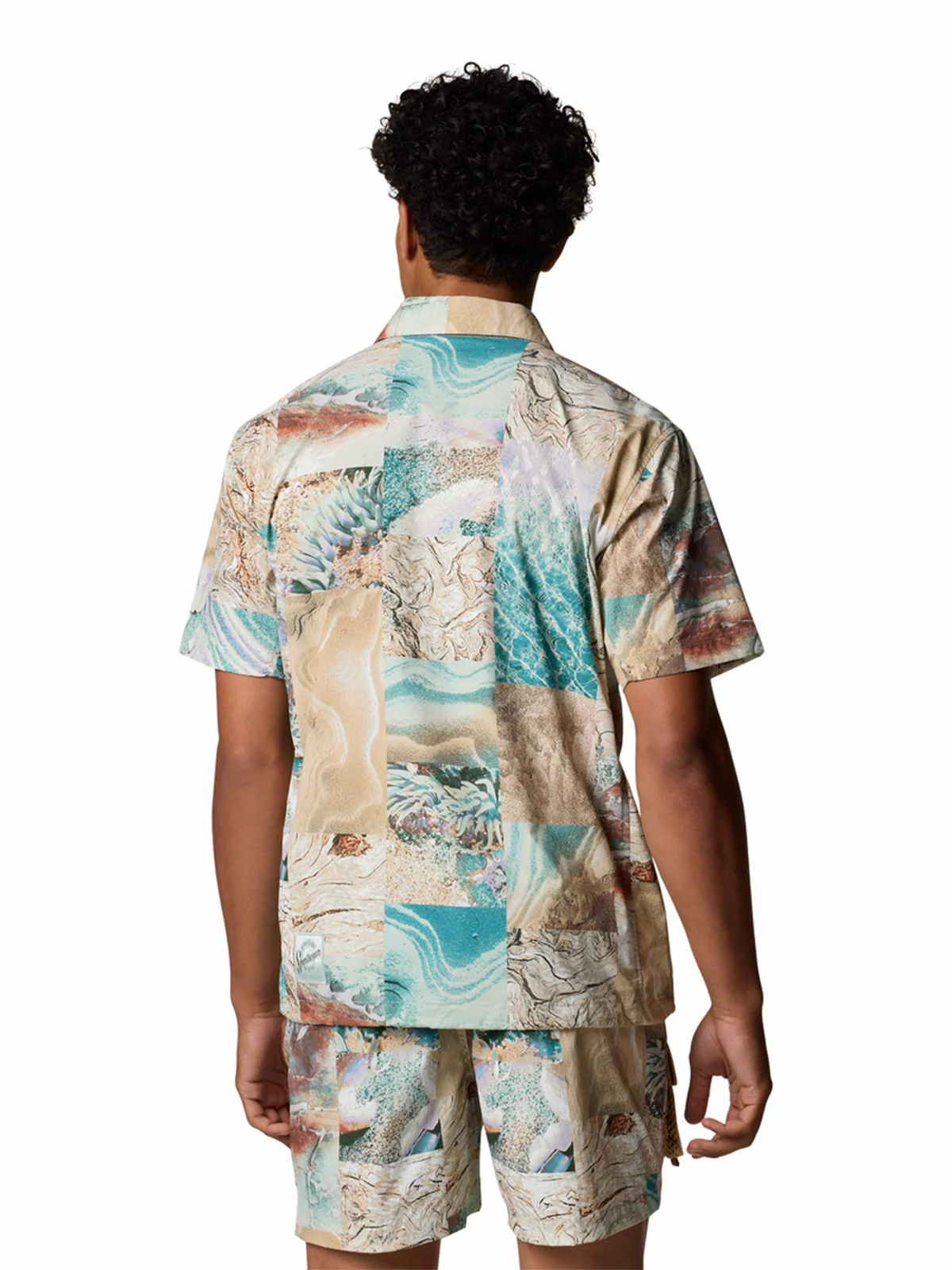 Polera Manga Corta Hombre Cove Beach Woven Verde Columbia - Image 5